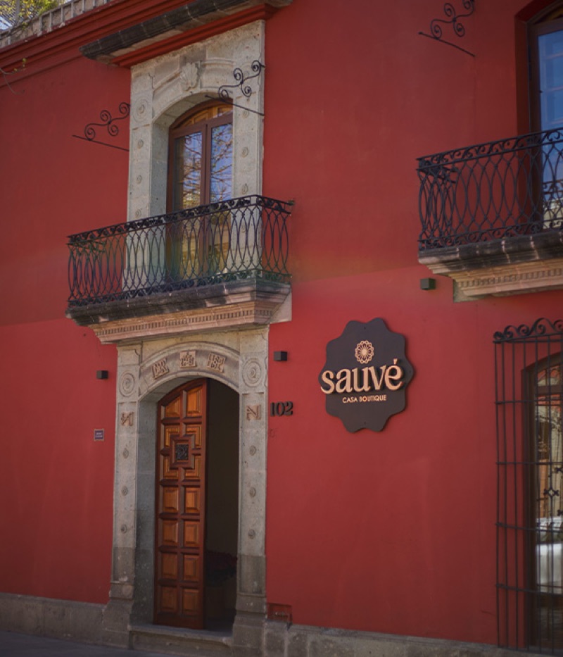 Sauvé Casa Boutique — red façade